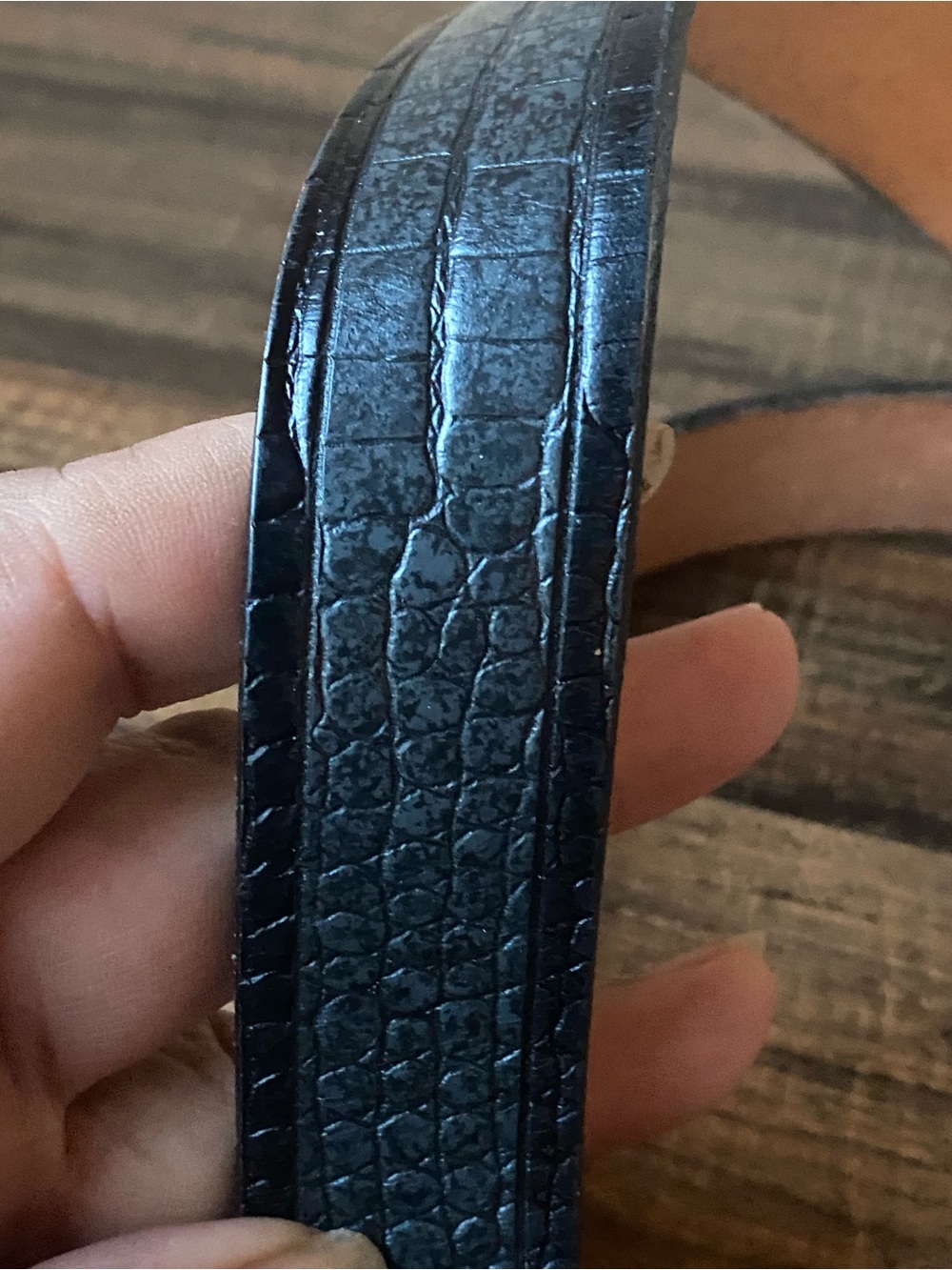 Vintage Learher Hand Tooled Belt, 34”